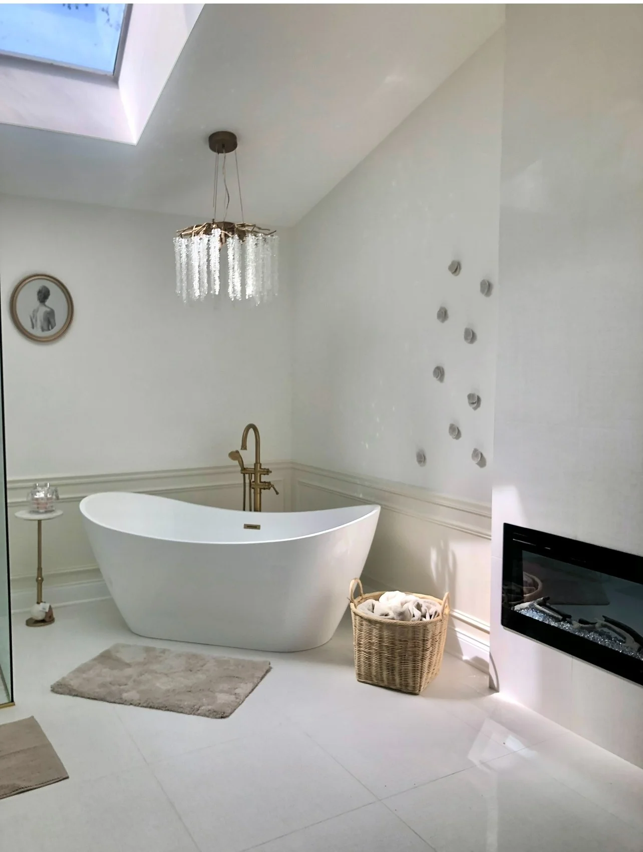 Spa-like bathroom designed by an interior decorator